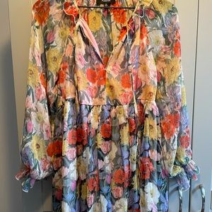 Long sleeve floral dress